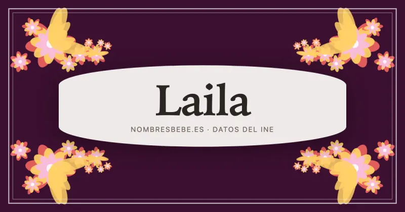 Laila, en una estampa ornamental de nombresbebe.es