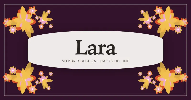 Lara, en una estampa ornamental de nombresbebe.es