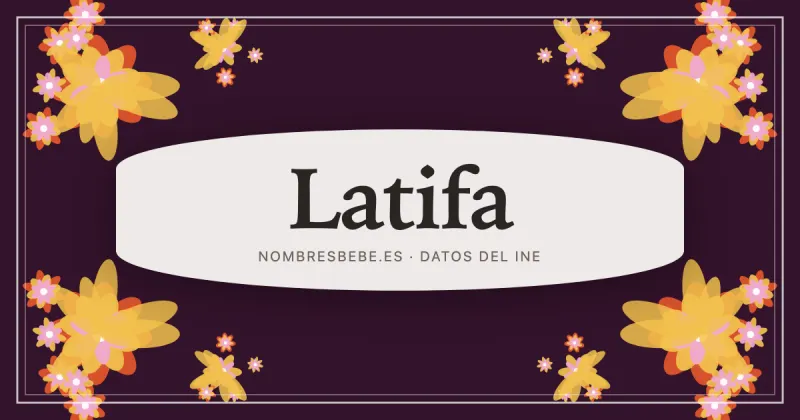 Latifa, en una estampa ornamental de nombresbebe.es