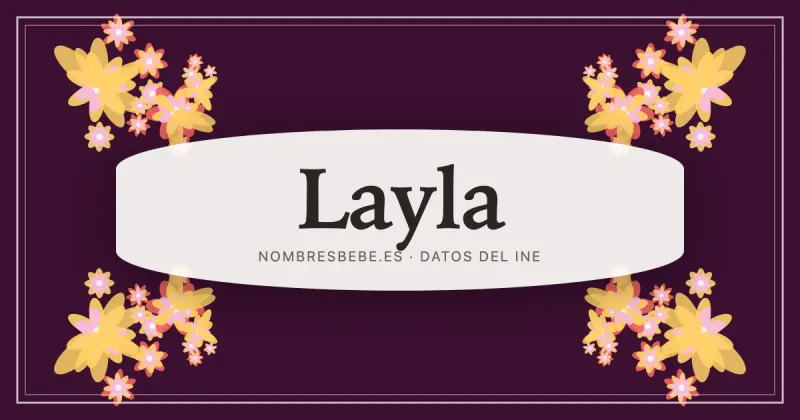 Layla, en una estampa ornamental de nombresbebe.es