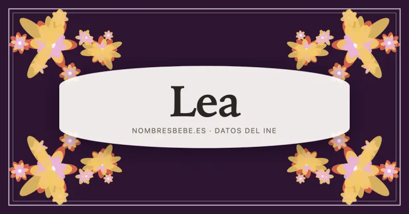Lea, en una estampa ornamental de nombresbebe.es