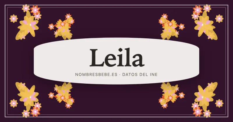 Leila, en una estampa ornamental de nombresbebe.es