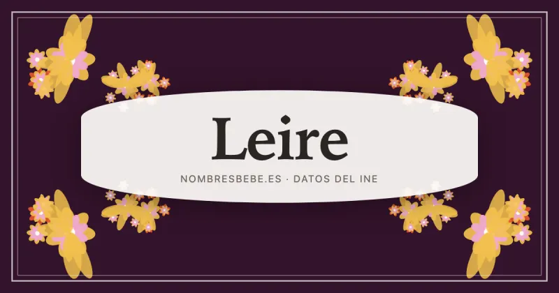 Leire, en una estampa ornamental de nombresbebe.es