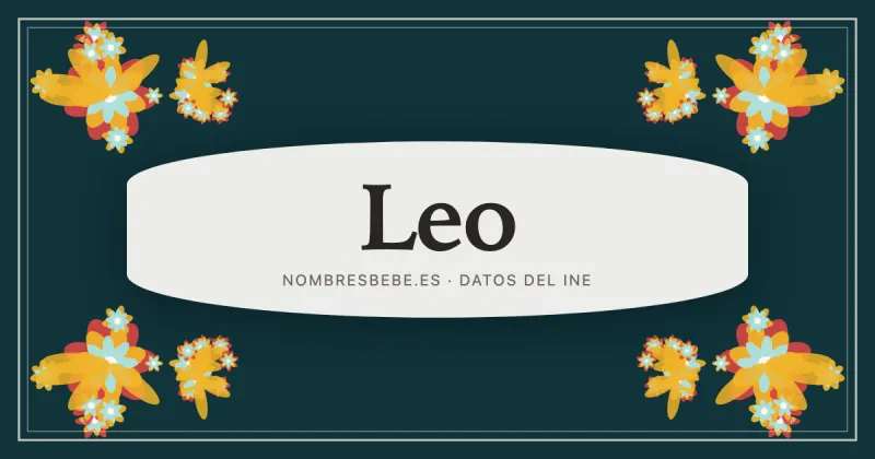 Leo, en una estampa ornamental de nombresbebe.es