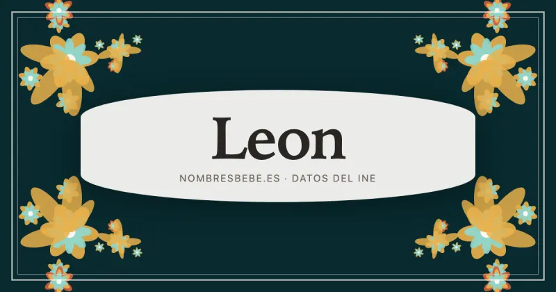 Leon, en una estampa ornamental de nombresbebe.es