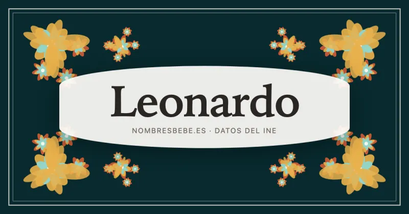 Leonardo, en una estampa ornamental de nombresbebe.es