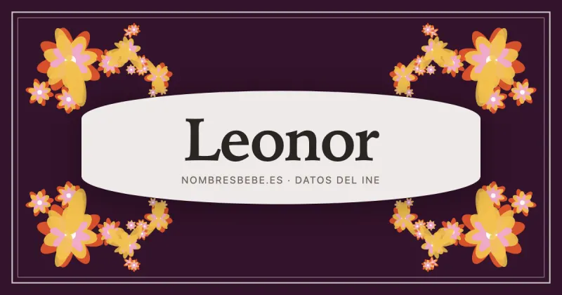 Leonor, en una estampa ornamental de nombresbebe.es