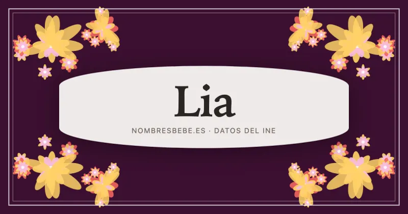Lia, en una estampa ornamental de nombresbebe.es