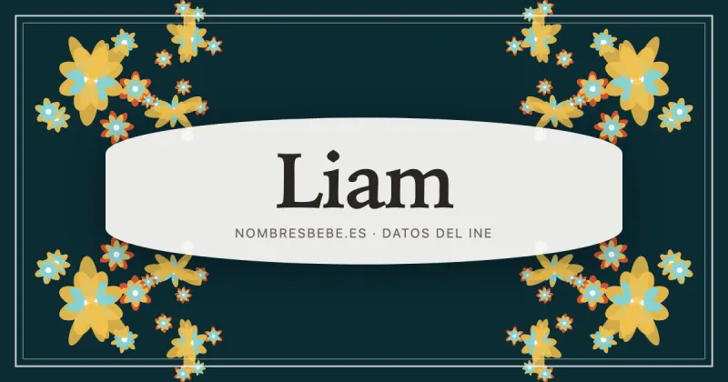 Liam, en una estampa ornamental de nombresbebe.es