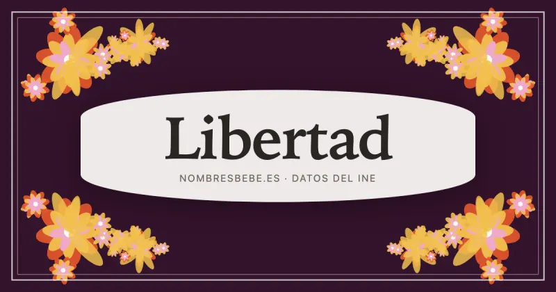 Libertad, en una estampa ornamental de nombresbebe.es