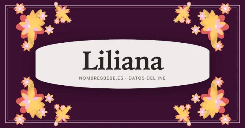 Liliana, en una estampa ornamental de nombresbebe.es
