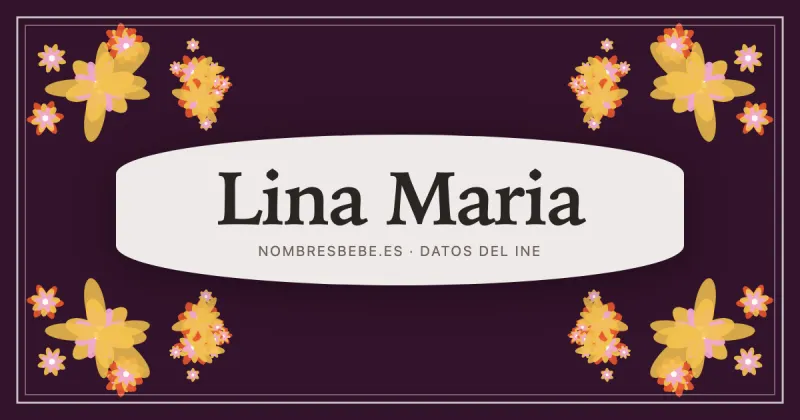 Lina Maria, en una estampa ornamental de nombresbebe.es