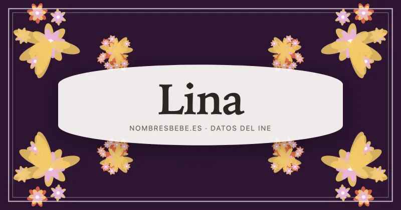 Lina, en una estampa ornamental de nombresbebe.es