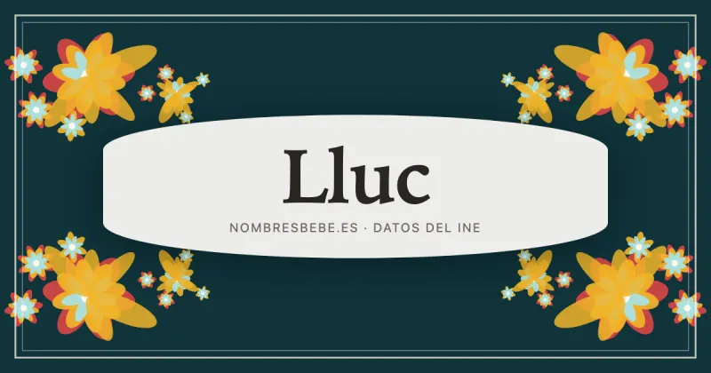 Lluc, en una estampa ornamental de nombresbebe.es