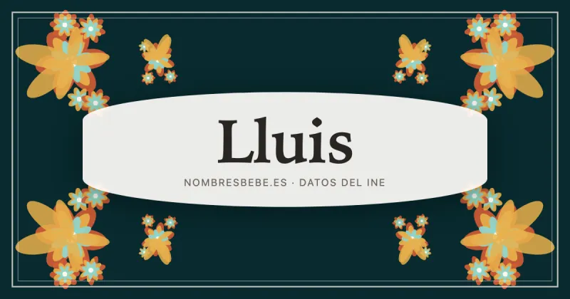 Lluis, en una estampa ornamental de nombresbebe.es