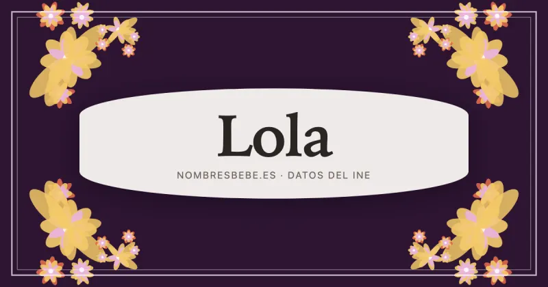 Lola, en una estampa ornamental de nombresbebe.es