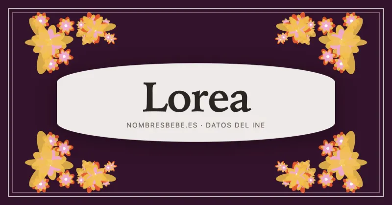 Lorea, en una estampa ornamental de nombresbebe.es