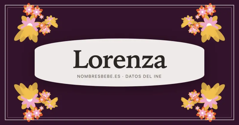 Lorenza, en una estampa ornamental de nombresbebe.es