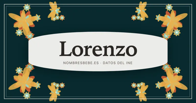 Lorenzo, en una estampa ornamental de nombresbebe.es