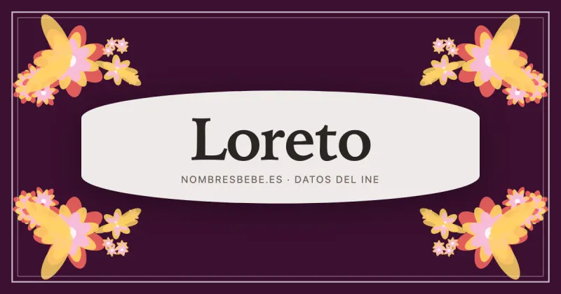 Loreto, en una estampa ornamental de nombresbebe.es