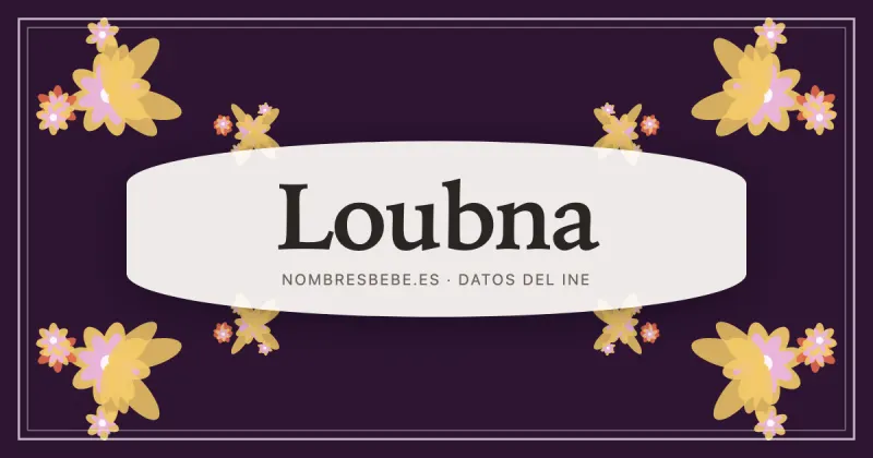 Loubna, en una estampa ornamental de nombresbebe.es