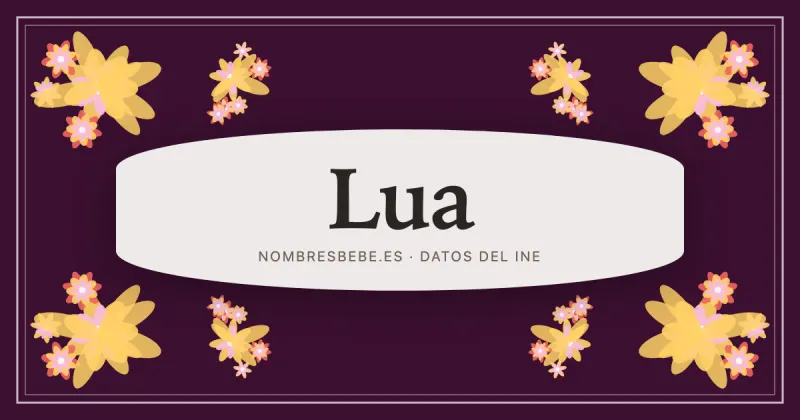 Lua, en una estampa ornamental de nombresbebe.es