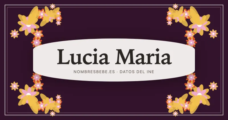 Lucia Maria, en una estampa ornamental de nombresbebe.es