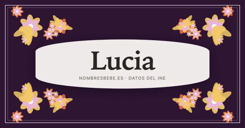 Lucia, en una estampa ornamental de nombresbebe.es