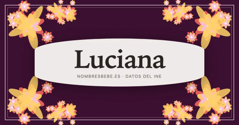 Luciana, en una estampa ornamental de nombresbebe.es