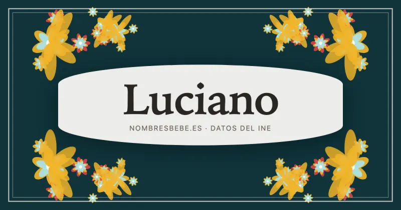 Luciano, en una estampa ornamental de nombresbebe.es