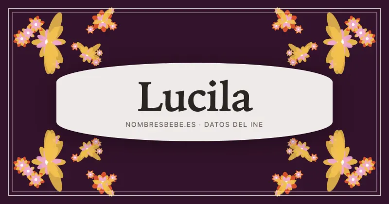 Lucila, en una estampa ornamental de nombresbebe.es