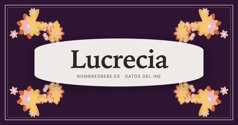 Lucrecia, en una estampa ornamental de nombresbebe.es