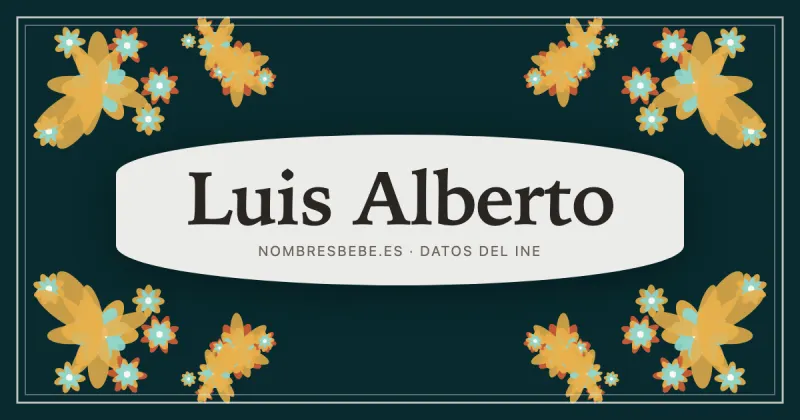 Luis Alberto, en una estampa ornamental de nombresbebe.es