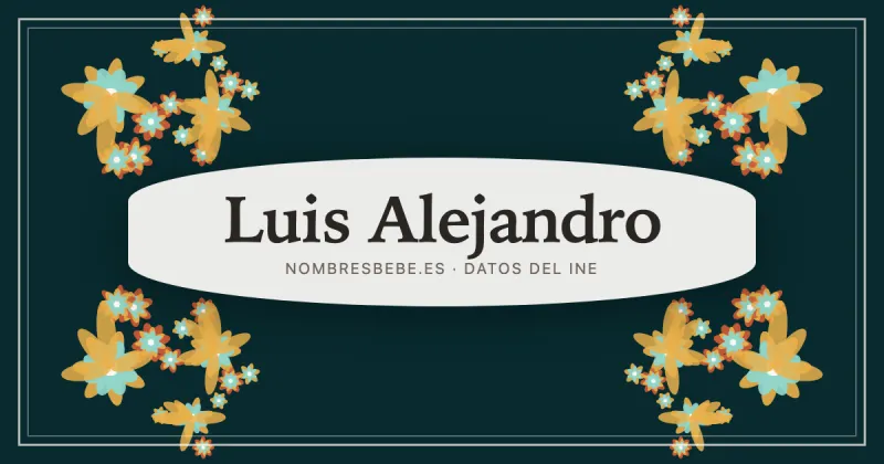 Luis Alejandro, en una estampa ornamental de nombresbebe.es