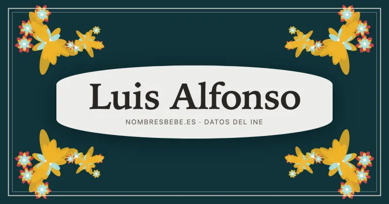 Luis Alfonso, en una estampa ornamental de nombresbebe.es