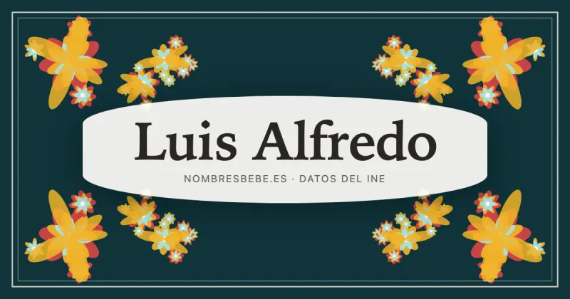 Luis Alfredo, en una estampa ornamental de nombresbebe.es