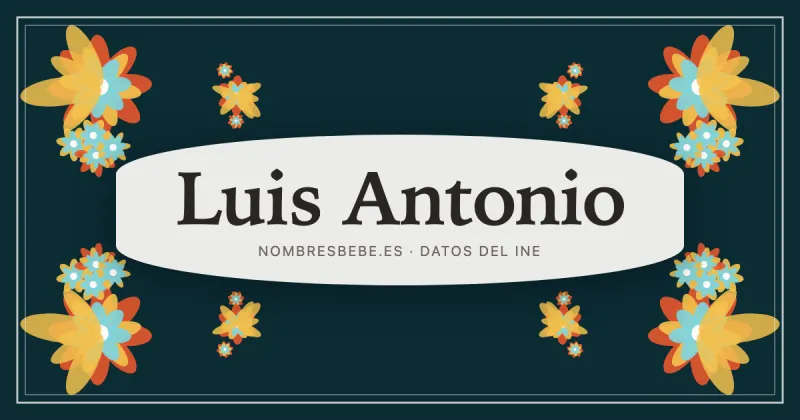 Luis Antonio, en una estampa ornamental de nombresbebe.es