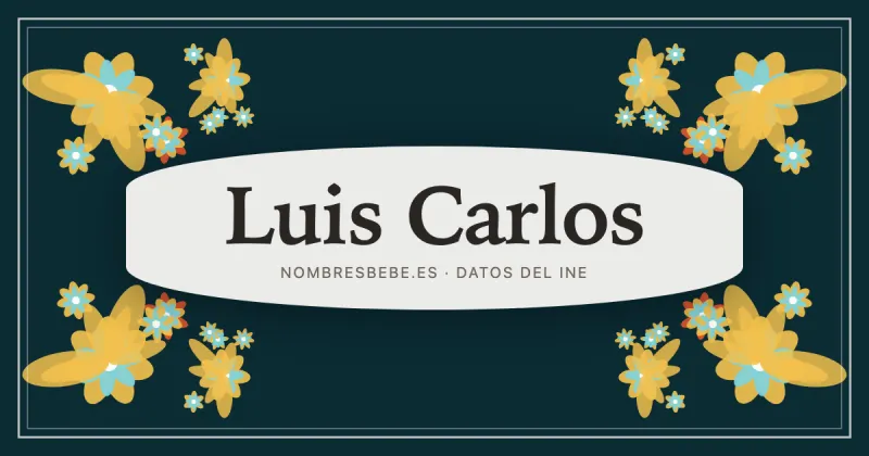 Luis Carlos, en una estampa ornamental de nombresbebe.es