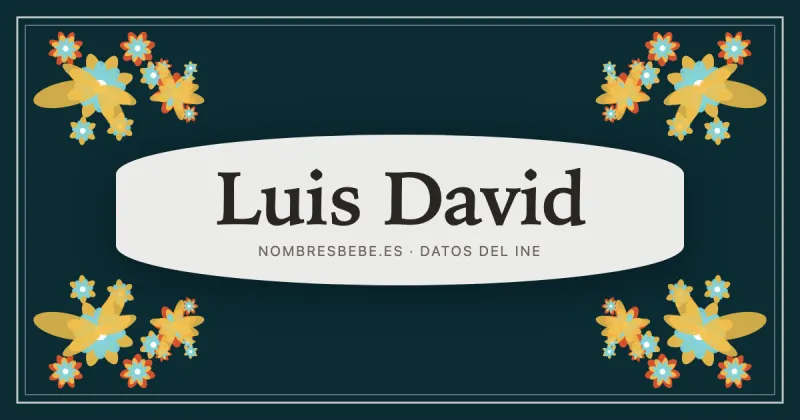 Luis David, en una estampa ornamental de nombresbebe.es