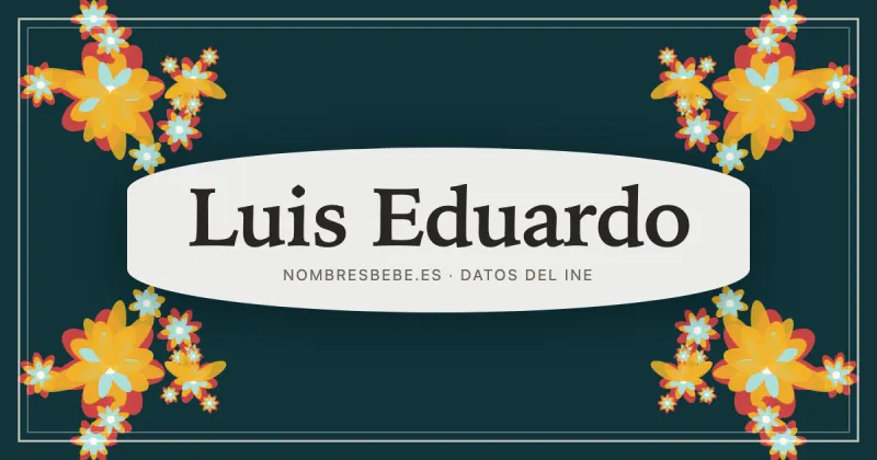 Luis Eduardo, en una estampa ornamental de nombresbebe.es