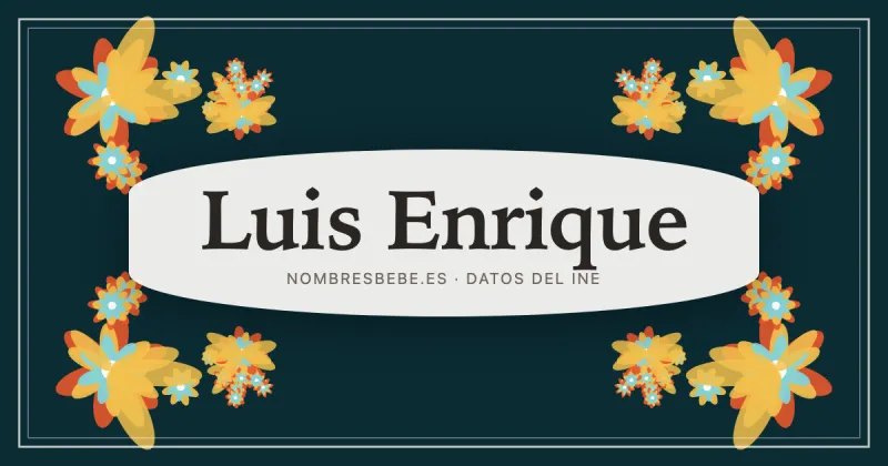 Luis Enrique, en una estampa ornamental de nombresbebe.es