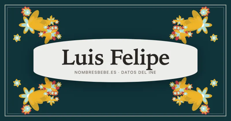 Luis Felipe, en una estampa ornamental de nombresbebe.es