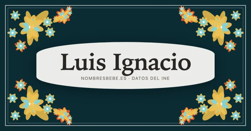 Luis Ignacio, en una estampa ornamental de nombresbebe.es
