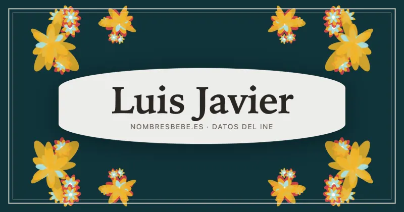 Luis Javier, en una estampa ornamental de nombresbebe.es