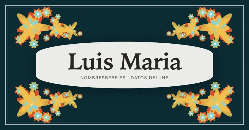 Luis Maria, en una estampa ornamental de nombresbebe.es