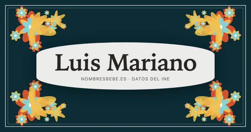Luis Mariano, en una estampa ornamental de nombresbebe.es