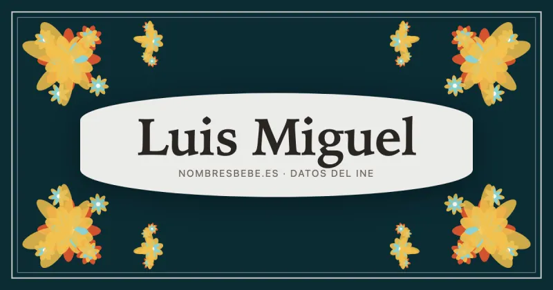 Luis Miguel, en una estampa ornamental de nombresbebe.es