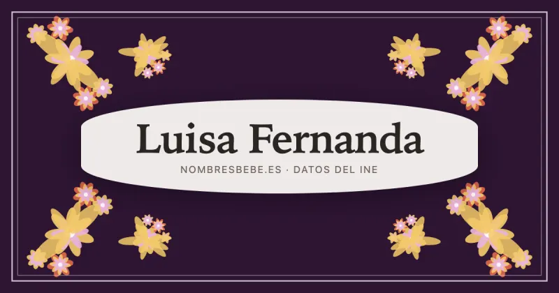 Luisa Fernanda, en una estampa ornamental de nombresbebe.es