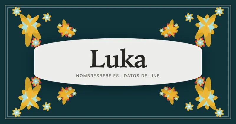 Luka, en una estampa ornamental de nombresbebe.es