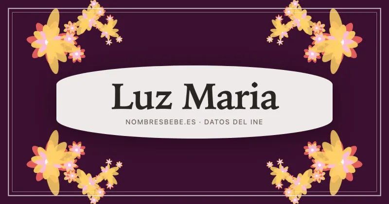Luz Maria, en una estampa ornamental de nombresbebe.es